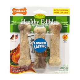 Nylabone Healthy Edibles All Natural Long Lasting Chicken Flavor Dog Chew Treats 3 Count; Chicken; 1ea-SMall-Regular