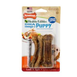 Nylabone Healthy Edibles Puppy Natural Long Lasting Dog Chew Treats Lamb Apple; 1ea-XS-Petite 4 ct