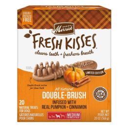 Merrick Dog Fresh Kisses Seasonal Pumpkin Cinnamon Medium 20 Count