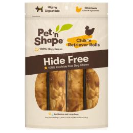 Pet 'N Shape Chik 'N Retriever Roll HideFree Dog Treat 1ea/7 oz, 4 ct