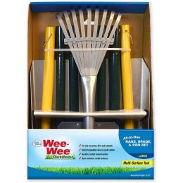 Four Paws Wee-Wee All-in-One Dog Poop Rake; Spade and Pan Set Large; 9.5" x 10" x 38"