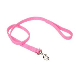 Coastal Double-Ply Nylon Dog Leash Pink Bright 1 in x 4 ft