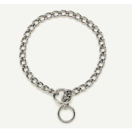 Titan Chain Training Dog Collar Heavy Nickel; Chrome 3 mm x 18 in