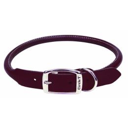 Circle T Latigo Leather Round Dog Collar Brown 1 in x 22 in