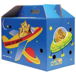 Cosmic Cat Shuttle Cardboard Cat Carrier Space Assorted