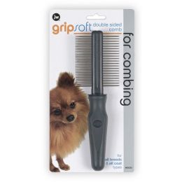 JW Pet Double Sided Comb Grey; Yellow One Size