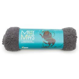 Messy Mutts Dog Drying Mat and Towel Cool Grey Small