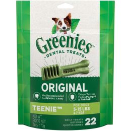 Greenies Original Dog Dental Treat 6 oz 22 Count Teenie