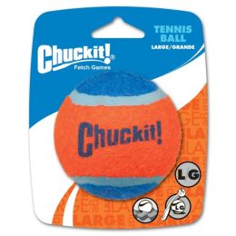 Chuckit! Tennis Ball Dog Toy Shrink Sleeve Blue; Orange Large 1 Pack