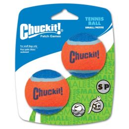 Chuckit! Tennis Ball Dog Toy Shrink Sleeve Blue; Orange Small 2 Pack