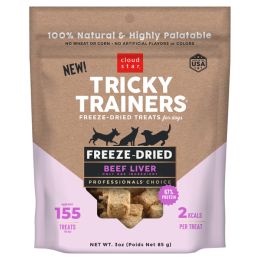 Cloud Star Dog Tricky Trainer Grain-Free Beef Liver 3Oz