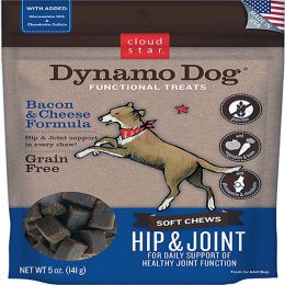 Cloud Star Dynamo Dog Hip and Joint Soft Chews Bacon and Cheese Formula Dog Treats; 14-Oz. Bag