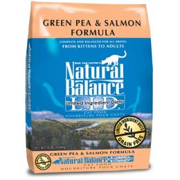 Natural Balance Pet Foods L.I.D Green Pea and Salmon Formula Dry Cat Food 10 lb