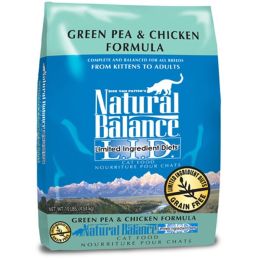 Natural Balance Pet Foods L.I.D Green Pea and Chicken Formula Dry Cat Food 10 lb