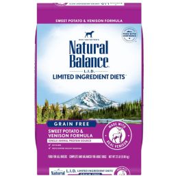 Natural Balance Pet Foods L.I.D. Sweet Potato and Venison Adult Dry Dog Food 22lbs