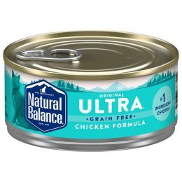 Natural Balance Pet Foods Original Ultra Grain Free Adult Wet Cat Food Chicken 5.5 oz, 24 pk