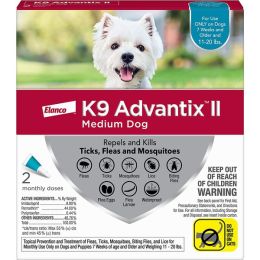 K9 Advantix II Dog Medium Teal 2-Pack