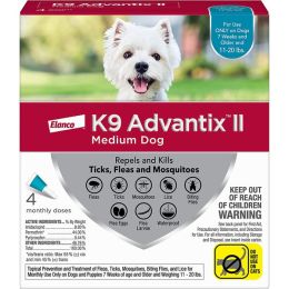 K9 Advantix II Dog Medium Teal 4-Pack