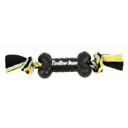 Mammoth Pet Products TireBiter Bone w-Rope Dog Toy Rope with Bone Multi-Color 16 in Large