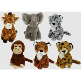 Multipet Eco Safari Animal Assortment(Tiger, Elephant, Giraffe, Snow Leopard, Lion and Monkey)   Size: 8"