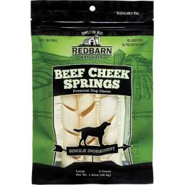 Redbarn Pet Products Beef Cheek Spring Dog Treat 3 pk