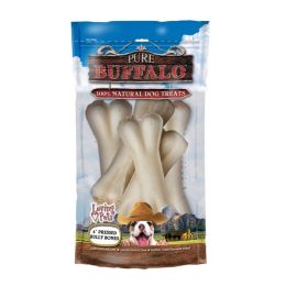 Loving Pets Pure Buffalo Pressed Bully Bones Dog Treat 5 Pack 4 in