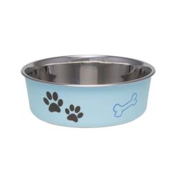 Loving Pets Classic Dog Bowl Paw Print and Bone Murano Medium