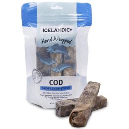 Icelandic Dog Cod Skin Chew Stick 5 Inches 3 Pack