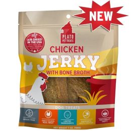 Plato Dog Jerky Chicken With Bone Broth 16Oz