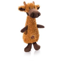 Charming Pet Products Scruffles Moose Plush Dog Toy Brown Large