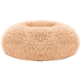 Pet Dog Bed Soft Warm Fleece Puppy Cat Bed Dog Cozy Nest Sofa Bed Cushion M Size (Color: brown, size: M)