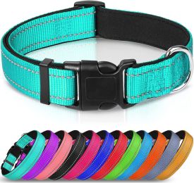 Reflective Dog Collar; Soft Neoprene Padded Breathable Nylon Pet Collar Adjustable for Medium Dogs (Color: Orange, size: Large (Pack of 1))