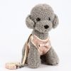 Dog Breathable Mesh Harness with Leash Pet Walking Harness with Cute Bows Adjustable Training Vest