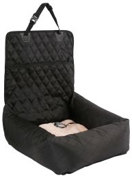 Pet Life 'Pawtrol' Dual Converting Travel Safety Carseat and Pet Bed (Color: black)