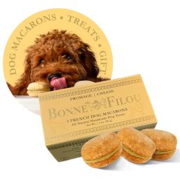 Dog Macarons - Count of 3 (Dog Treats | Dog Gifts) (Flavor: Cheese)