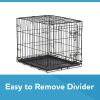 Single-Door Folding Dog Crate with Divider; 24"