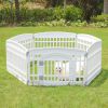 Pet Playpen Foldable Gate for Dogs Heavy Plastic Puppy Exercise Pen with Door Portable Indoor Outdoor Small Pets Fence Puppies Folding Cage 4 Panels M