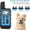 Dog Training Collar; Waterproof Shock Collars for Dog with Remote Range 1640 ft; 3 Training Modes; Beep; Vibration and Shock; Rechargeable Electric Do