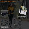 Hands Free Dog Leash with Waist Bag for Walking Small Medium Large Dogs;  Reflective Bungee Leash with Car Seatbelt Buckle and Dual Padded Handles;  A