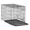 Single-Door Folding Dog Crate with Divider; XX-Large; 48"